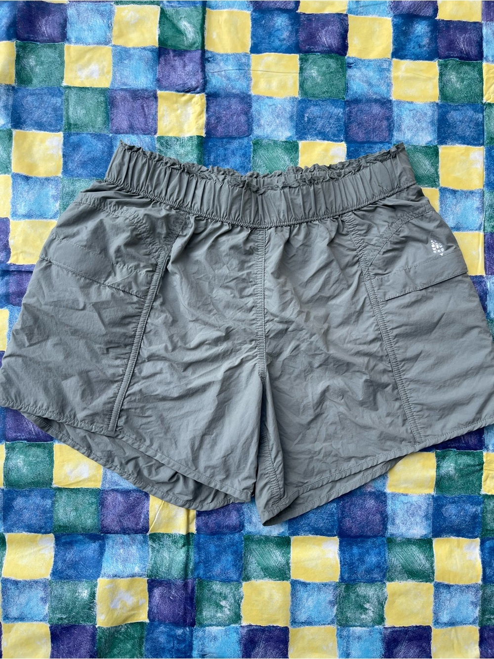 FP Movement by Free People Gray Athletic Elastic-Waist Shorts